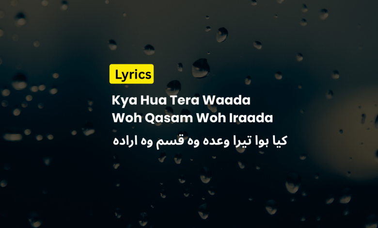 Kya Hua Tera Waada Woh Qasam Woh Iraada {Lyrics}