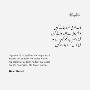 Nasir Kazmi 2 line poetry

Nasir Kazmi sad shayari

Nasir Kazmi best quotes

Nasir Kazmi poetry images