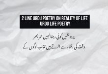2 line Urdu poetry on reality of life