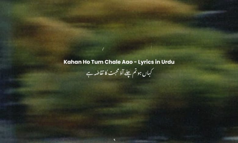 Kahan Ho Tum Chale Aao Mohabbat Ka Taqaaza Hai - Lyrics