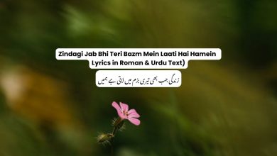 Zindagi Jab Bhi Teri Bazm Mein Laati Hai Hamein Lyrics Lyrics in Urdu Text